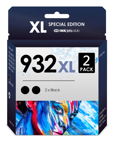 Inkjetsclub Repuesto Compatible Para Cartucho De Tinta 932xl