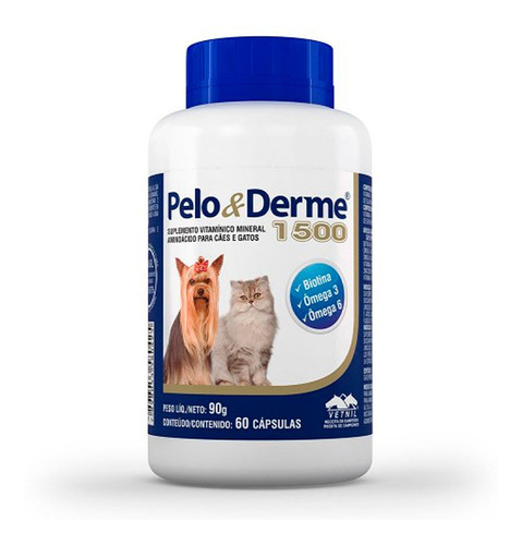 Suplemento Para Perros Y Gatos Vetnil Pelo Y Derme 90g