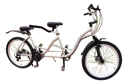 Bicicleta Dupla De Alumínio Aro 26 C/ Câmbio 21 Velocidades