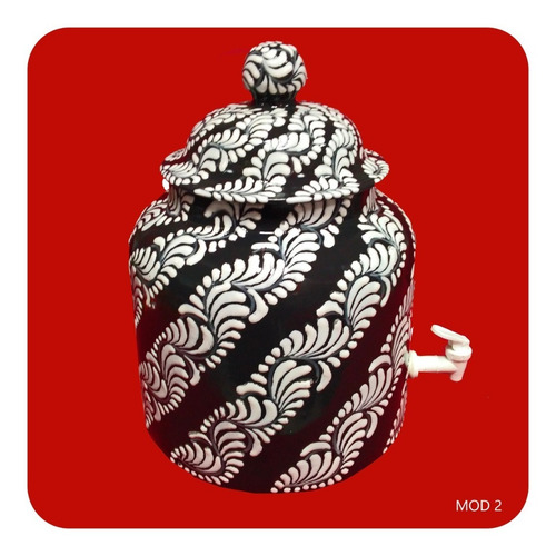 Imagen 2 de 3 de Portagarrafón Negro Estilo Barroco Talavera Poblana M2 Prt