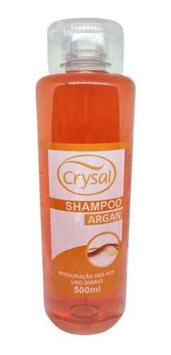 Shampoo Uso Diário Argan 500ml Restauração Dos Fios Crysal