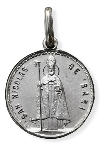 Medalla Plata 925 San Nicolás De Bari #331 (medallas Nava) 