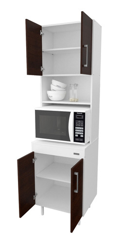 Mueble Columna De Cocina 4 Puertas Despensero Blanco 10155 Color 10155 - Blanco