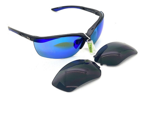Anteojo Sol Optitech Comfy Op286 Intercambiable Running Lente Azul/negro
