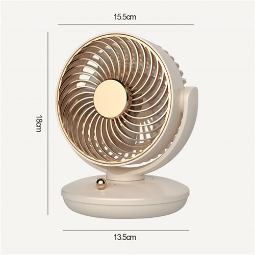 Ventilador Usbpara Escritorio 3 Velocidades Rotación De 180°