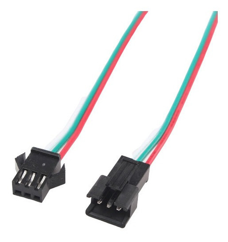 Imagem 2 de 5 de 2 Pares Conector Engate Rápido 3 Pinos 3 Fios Macho E Femea