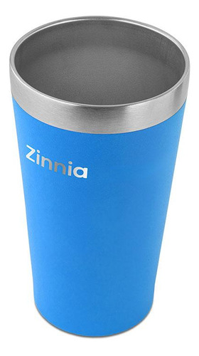 Copo Termico Zinnia Zr90, 473ml, Sem Tampa, Azul Logo