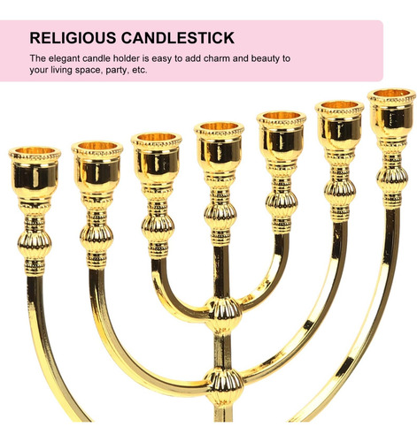 Sewacc Hanukkah Menorah Candeler Candlesticks 7 Branch Hanuk