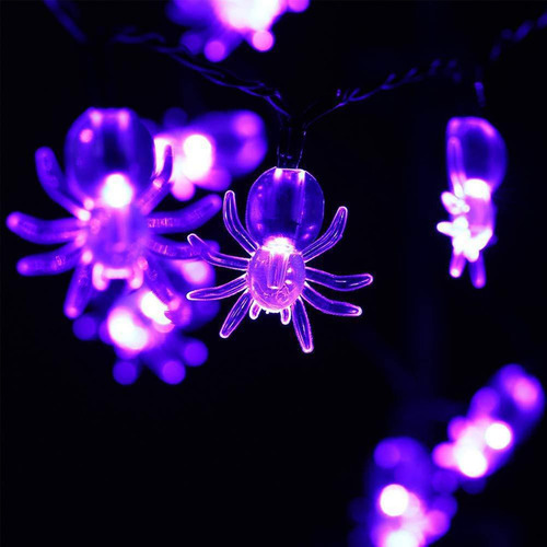 Cadena De Luces Spider H Para Decoración De Halloween, Exter