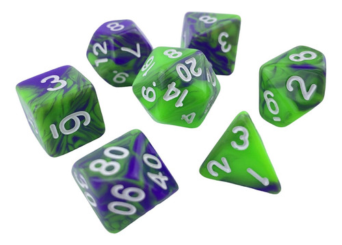 Juego De Mesa Familiar D10 D20 De Dados Acrílicos Novedosos