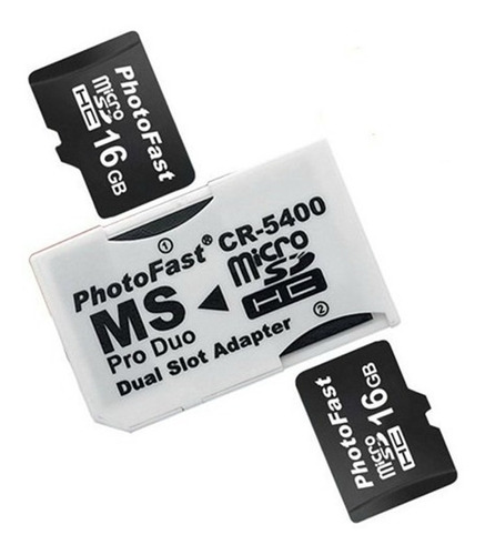 Adaptador 2 X Micro Sd A Memory Stick Duo Fotofast Cr-5400