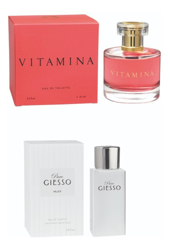 Combo Perfumes Mujer Vitamina X60 + Giesso Puro Mujer X50 Ml