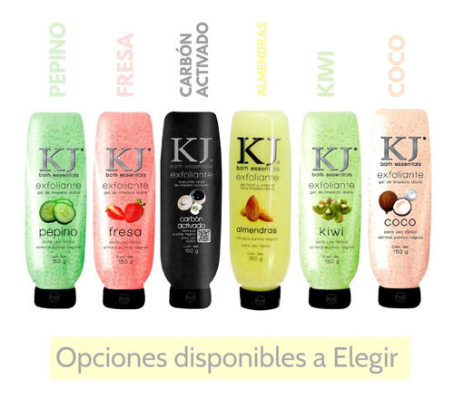 Exfoliante Facial Y Corporal En Gel Kj Con Extracto Natural