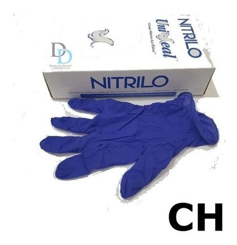 Guante De Nitrilo Uniseal Mediano 100pz