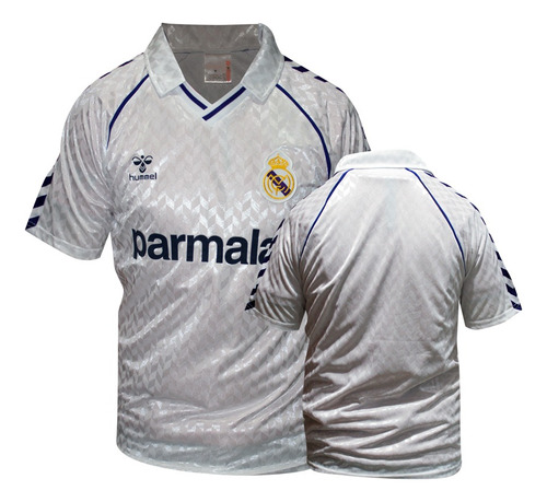 Jersey Real Madrid Hummel 86 Época Hugo Sanchez Super-soccer