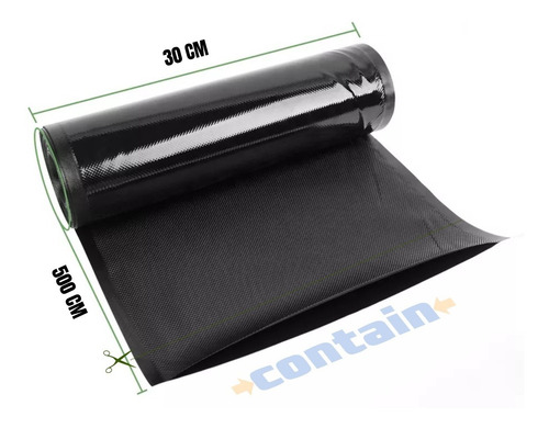 Imagen 3 de 4 de 1 Rollo Vacio Gofrado Transp-negro 30x500cms Oster Foodsaver