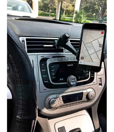 Imagen 2 de 6 de Soporte Porta Celular Rejilla Regulable Traba Auto Universal