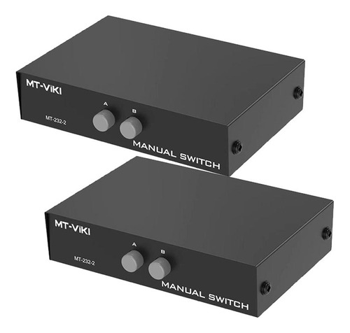 2pcs Db 9pin Red 2port Switch Rs232 Switcher Caja Ethernet