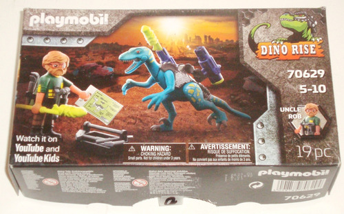 Playmobil Dino Rise 70629 Tio Rob Y Dinosaurio Caja Abierta 