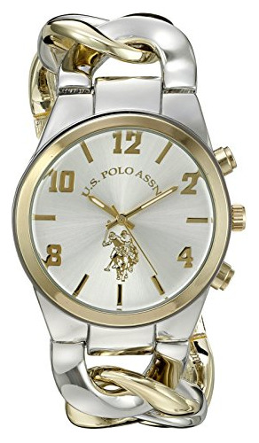 U S Polo Assn Mujeres S Reloj De Dos Tonos De Pantalla ...