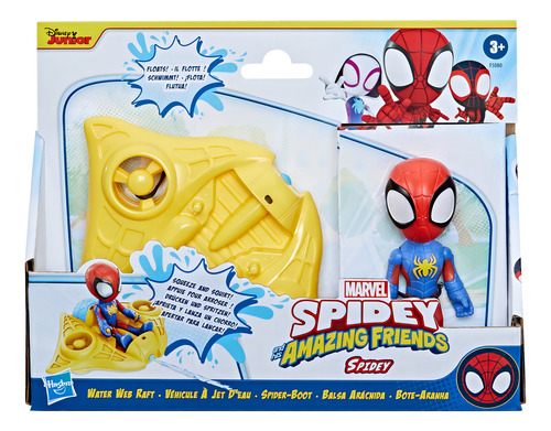 Spidey Y Sus Amigos Balsa Arácnida Con Personaje Hasbro
