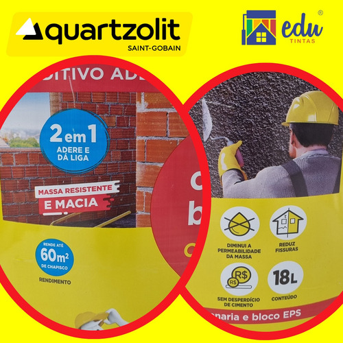 Adesivo Para Chapisco E Argamassas Chapix 18 L Quartzolit