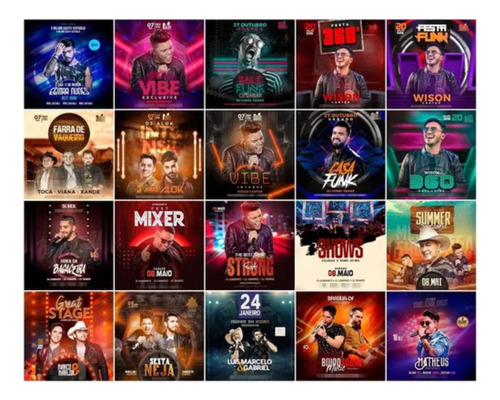 Pack +70 Flyers Para Festas E Eventos - Editáveis Em Psd