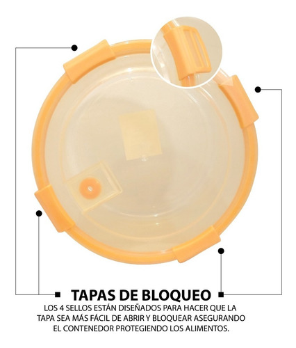 Contenedores Tuppers Herméticos Alta Calidad 3pzs Microondas