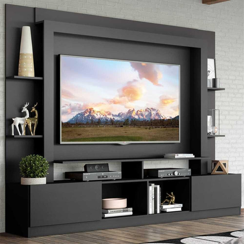 Home Theater Moscou P/tv Ate 65  C/suporte Universal Preto Multimóveis