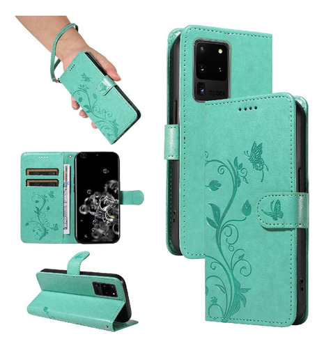 Funda For Samsung Galaxy S20 Ultra Cartera Teléfono Alta