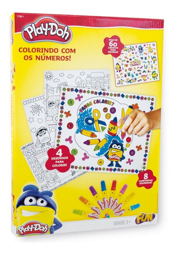 Brinquedo Play Doh Artes Colorindo Com Numeros Da Fun 77881