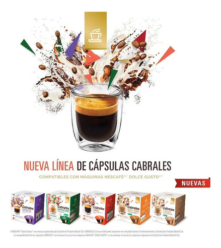 Imagen 2 de 5 de 2x Cajas Cafe Capsulas Cabrales Dolce Gusto A Eleccion