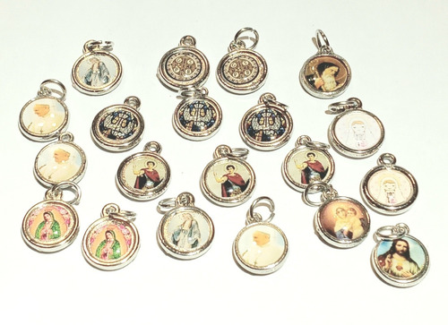 Imagen 1 de 2 de Combo De 20 Mini Medallas Santos