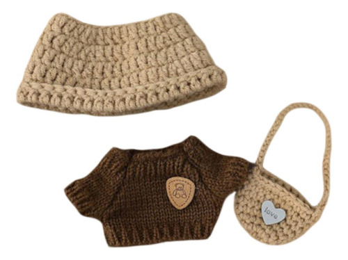 Roupas De Boneca De Pelúcia Com Suéter De Mochila Roupas