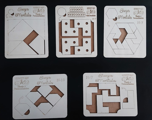 5 Juegos Mentales Inteligencia 20 Cm X 16 Cm ( 5 Piezas )