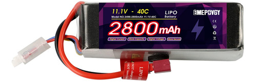 Emepovgy 3s Lipo Batería Mah 11.1v 40c Con Deans T Plug Pa.