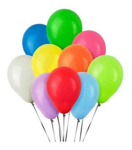 Balão Bexiga Cor Liso 8 Polegadas 20cm C/ 50 Uni. Happy Day Cor Sortido