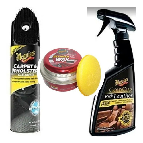 Kit Meguiars Acondicionador Limpiador Piel, Tapiceria, Cera