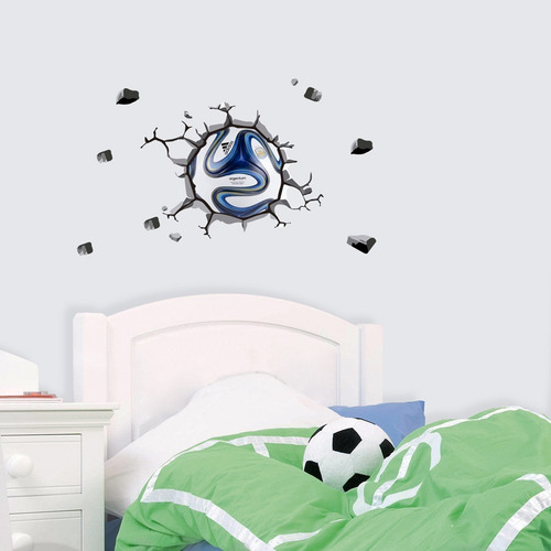 Imagen 3 de 4 de Vinilos Decorativos Rompe Pared Pelota Deporte
