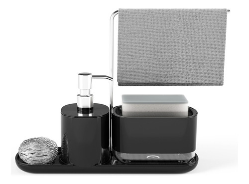 . Set Dispensador De Jabón For Manos Y Platos Con Soporte