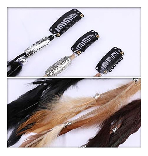 Mwoot Extensión De Cabello Con Clip De Plumas, 6 Piezas, Pin