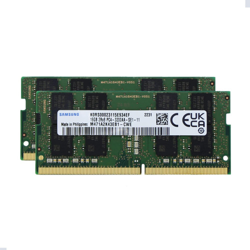 Memoria Ram Samsung, Sodimm, 2 X 16 Gb, Ddr4, 3200 Mhz, 2rx8