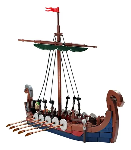Conjunto De Blocos De Construção De Navio Viking, Brinquedo