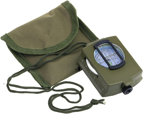 Imagem 8 de 10 de Bússola Militar Tática Metal Profissional Com Capa - Znz-2