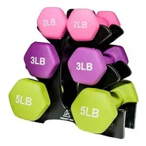 Comprar Set Kit Mancuernas Pesas 2, 3 Y 5 Lbs Forro Neopreno Y Sopor