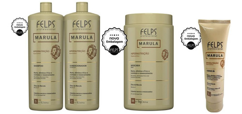 Felps Kit Marula Shamp E Cond. L +masc. 1kg + Leave-in 250ml