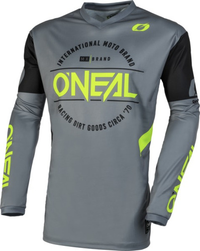 Polera Oneal Element Brand Motocross Bicicleta Gris/negro