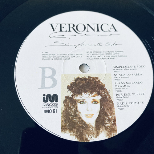 Veronica Castro / Simplemente Todo Lp Vinilo 1986 Mx (Usado)