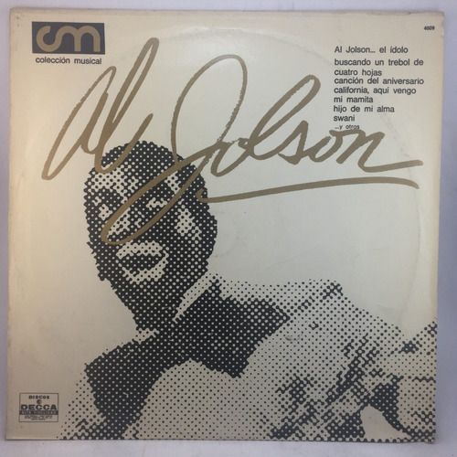 Al Jolson - El Idolo -cm -vinilo Lp