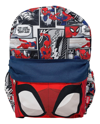 Spider -man Grande De 16 Pulgadas En Toda La Mochila Impresa